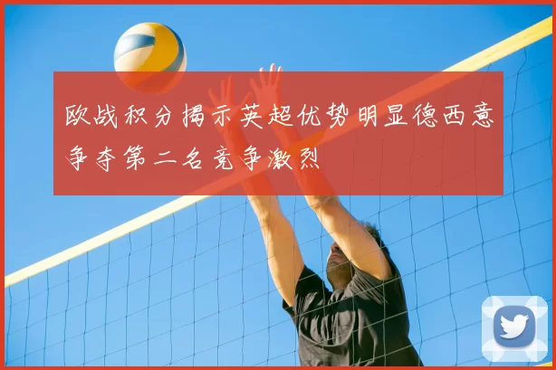 欧战积分揭示英超优势明显德西意争夺第二名竞争激烈