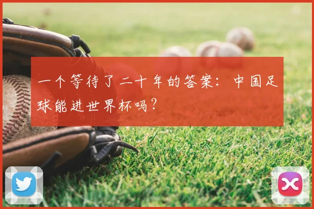 一个等待了二十年的答案：中国足球能进世界杯吗？